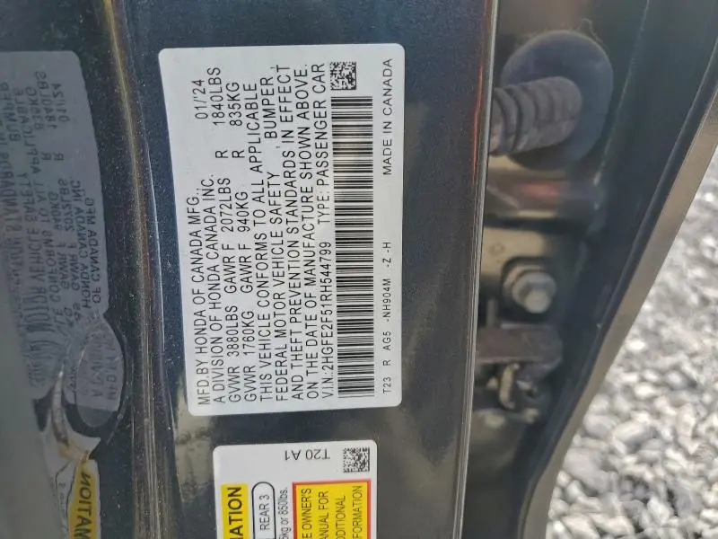 2024 HONDA CIVIC SPORT  