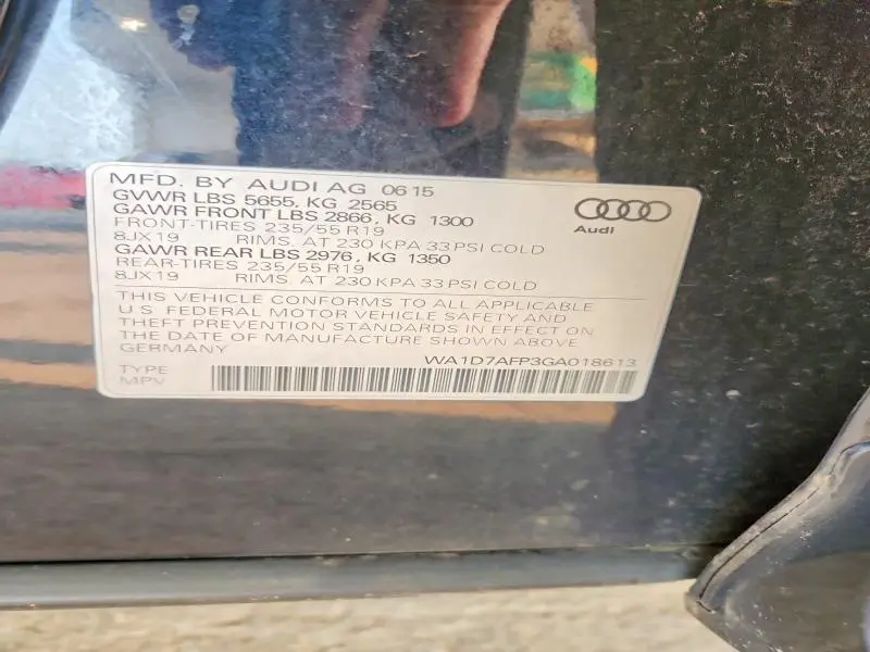 2016 AUDI Q5 PREMIUM PLUS S-LINE  