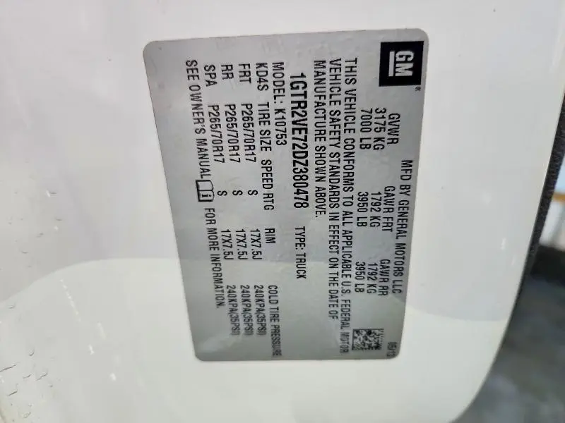 2013 GMC SIERRA K1500 SLE  