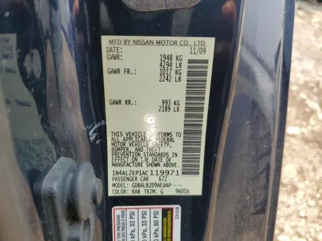 2010 NISSAN ALTIMA S  