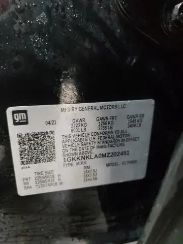 2021 GMC ACADIA SLE  