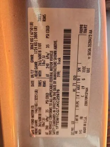 2018 FORD F150 SUPERCREW  