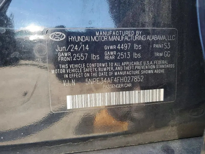 2015 HYUNDAI SONATA LIMITED  