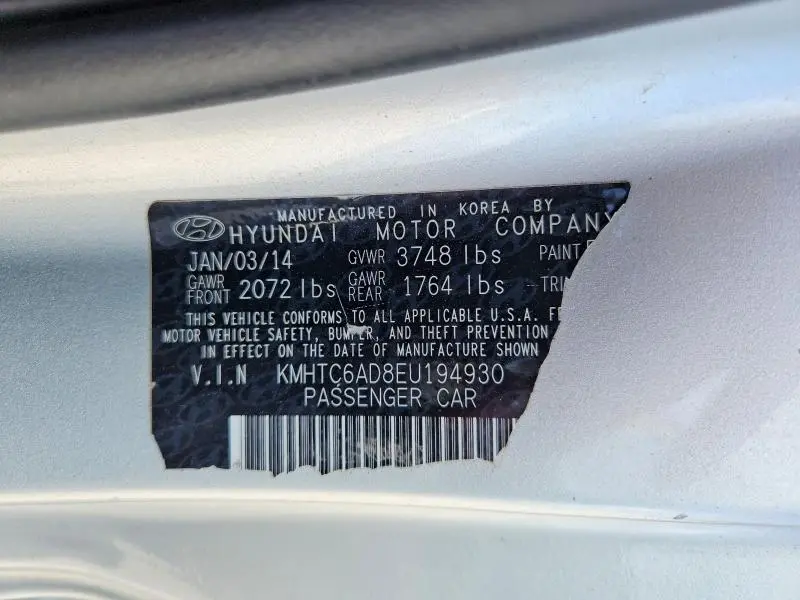 2014 HYUNDAI VELOSTER BASE  