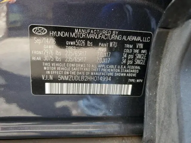 2017 HYUNDAI SANTA FE SPORT   