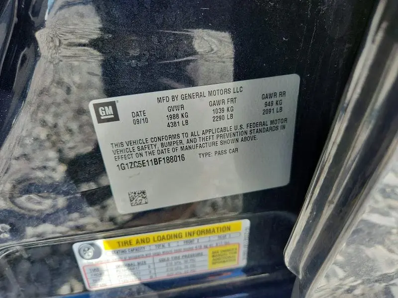 2011 CHEVROLET MALIBU 1LT  