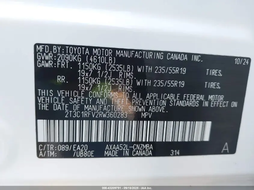 2024 TOYOTA RAV4 XLE PREMIUM