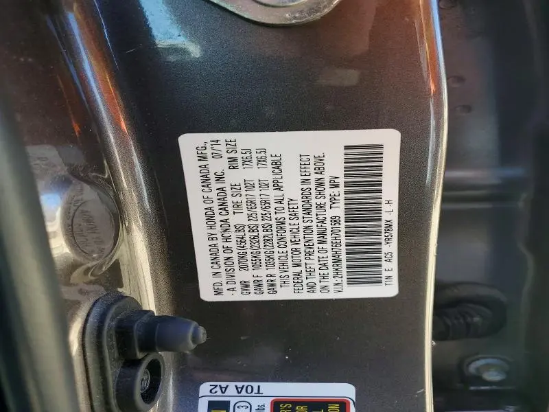 2014 HONDA CR-V EXL  