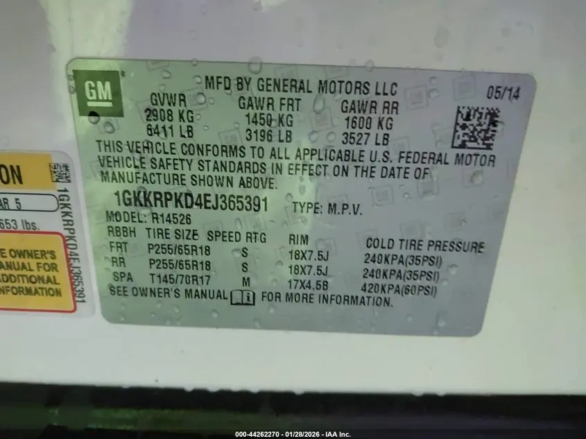 2014 GMC ACADIA SLE-2