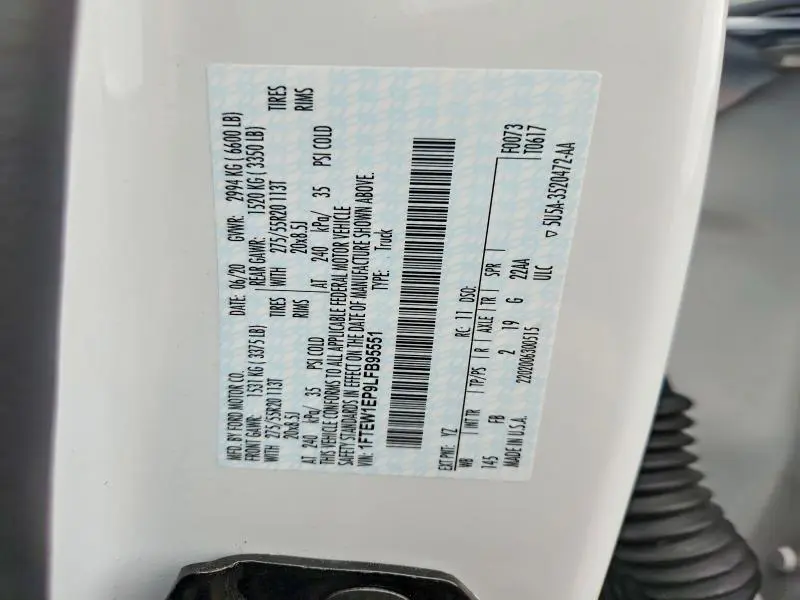 2020 FORD F150 SUPERCREW  
