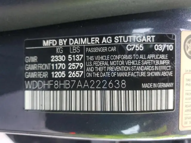 2010 MERCEDES-BENZ E 350 4MATIC  