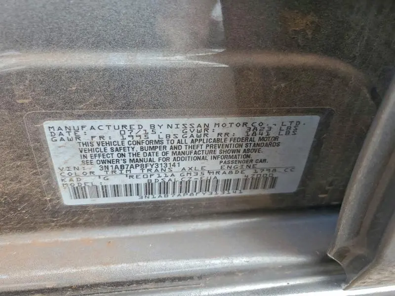 2015 NISSAN SENTRA S  