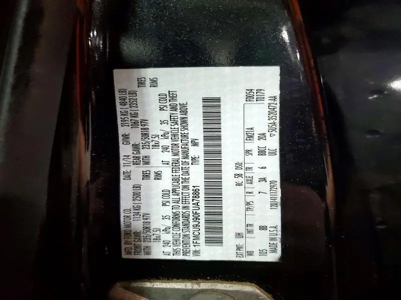 2015 FORD ESCAPE TITANIUM  