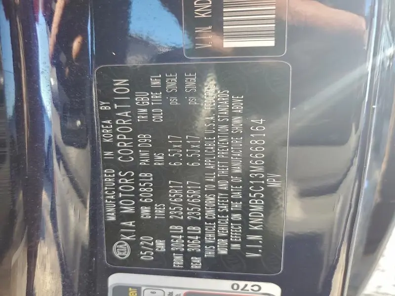 2021 KIA SEDONA   