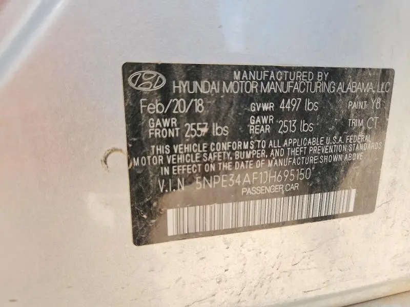 2018 HYUNDAI SONATA SPORT  