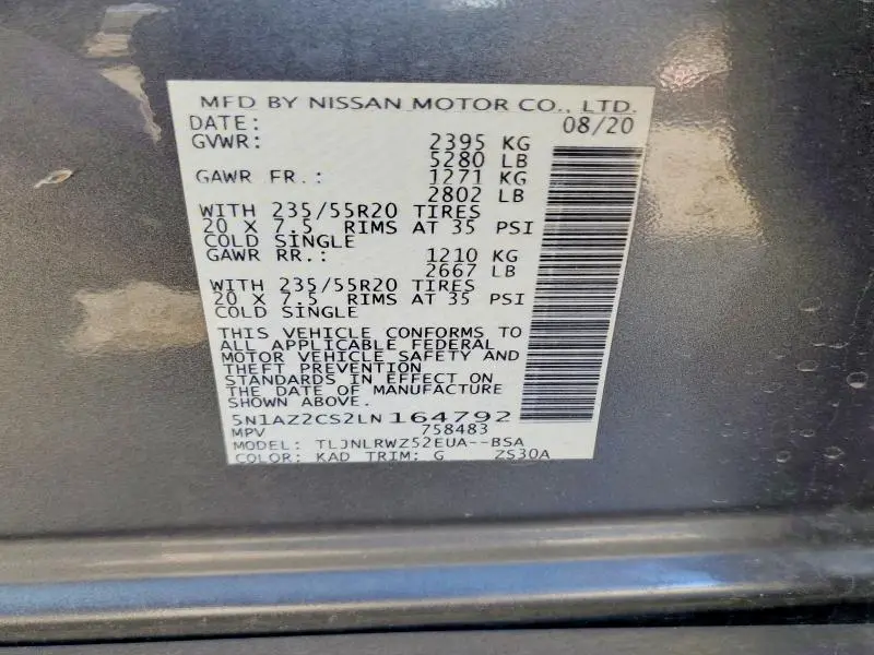 2020 NISSAN MURANO SL  