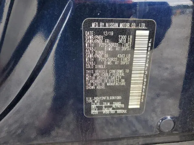 2020 NISSAN ARMADA PLATINUM  