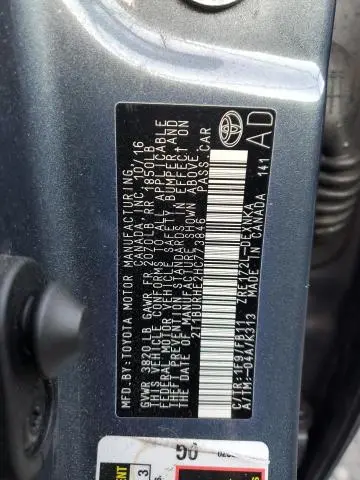 2017 TOYOTA COROLLA L  