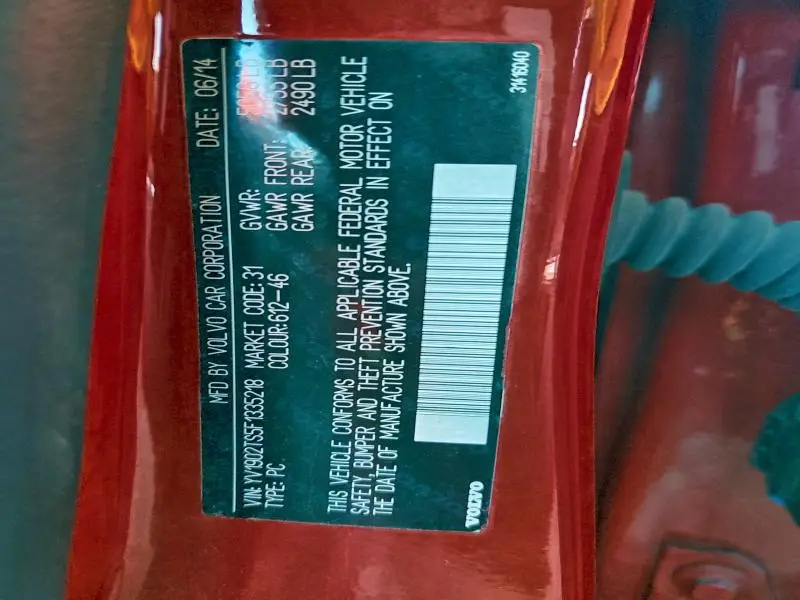 2015 VOLVO S60 PLATINUM  