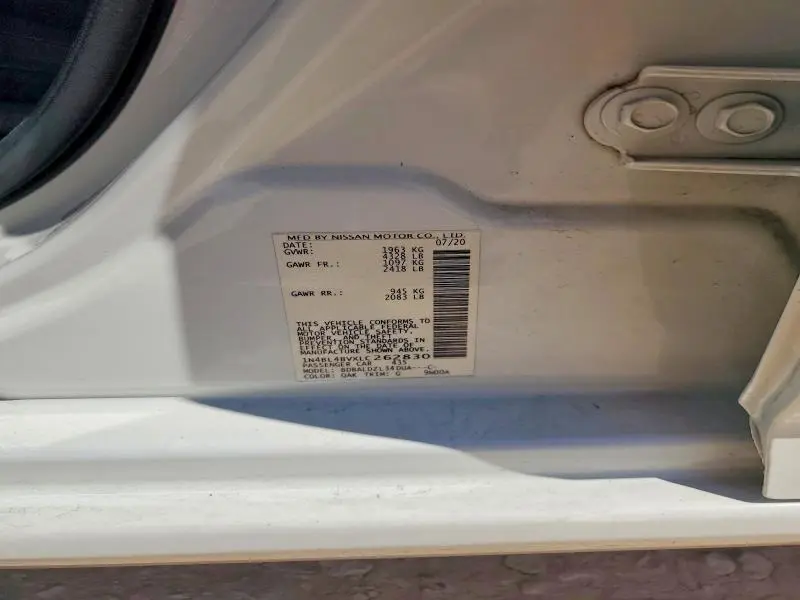 2020 NISSAN ALTIMA S  