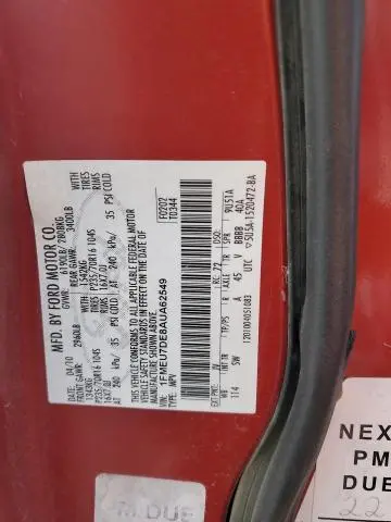 2010 FORD EXPLORER XLT  