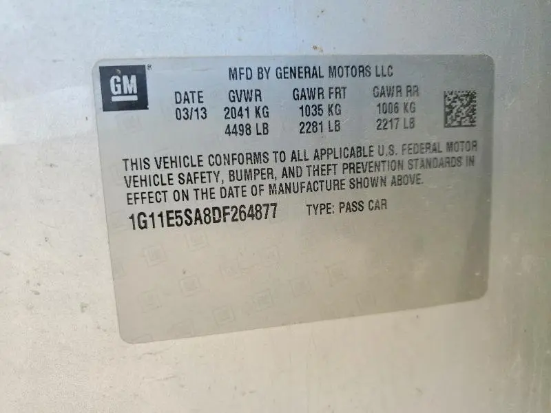 2013 CHEVROLET MALIBU 2LT  