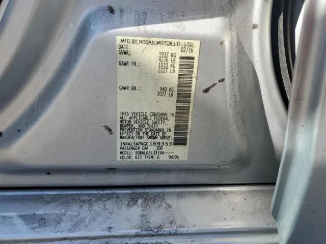 2016 NISSAN ALTIMA 2.5  