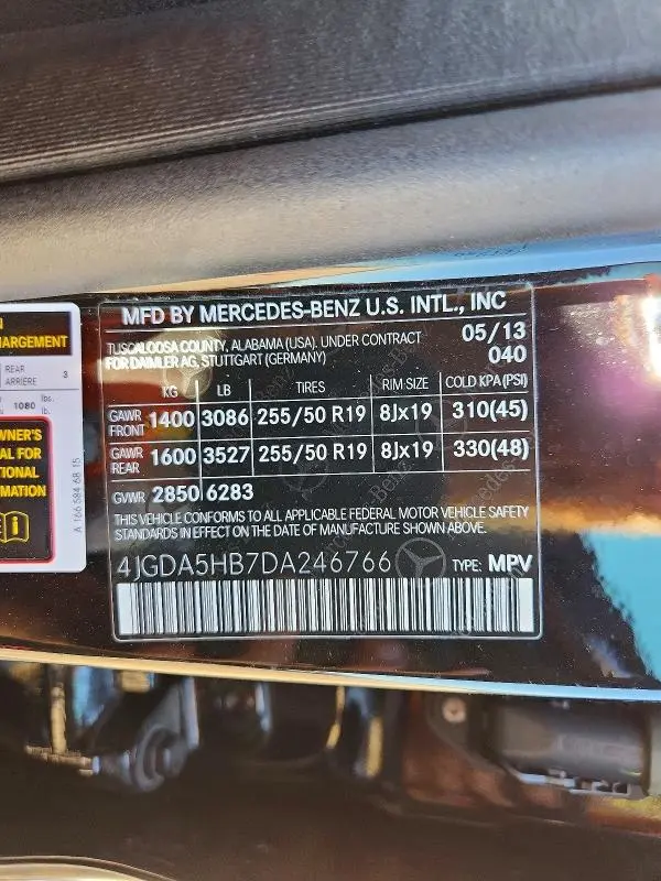 2013 MERCEDES-BENZ ML 350 4MATIC  