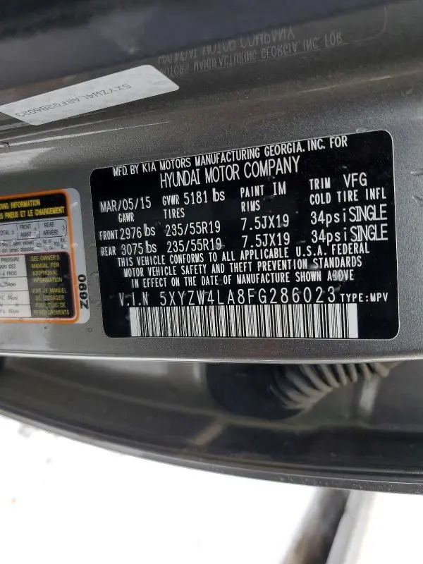 2015 HYUNDAI SANTA FE SPORT   