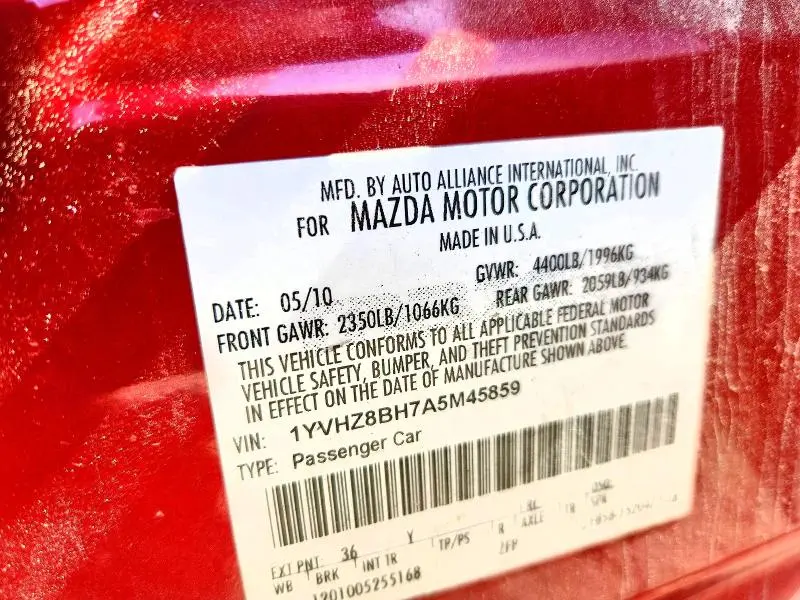 2010 MAZDA 6 I  