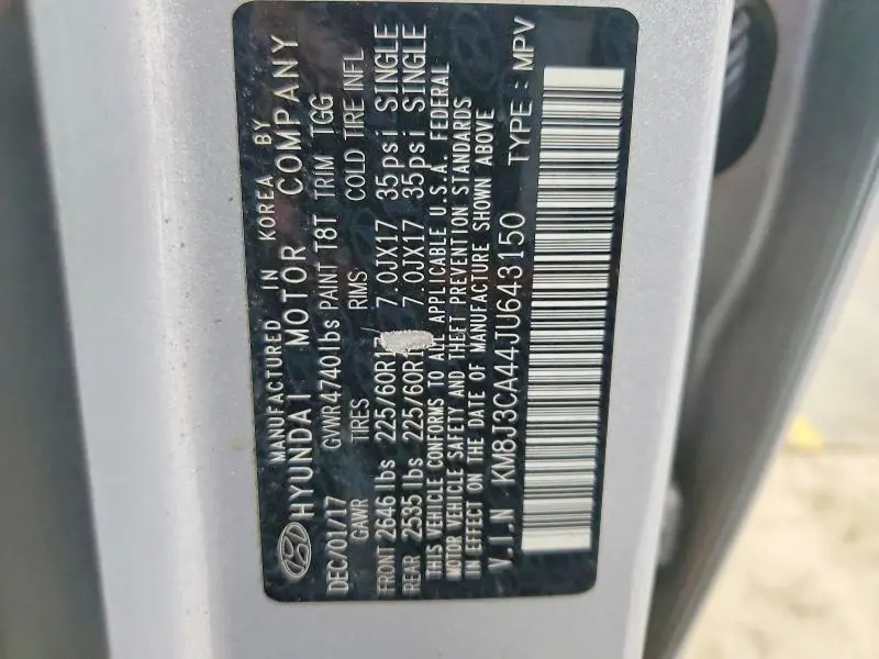 2018 HYUNDAI TUCSON SEL  