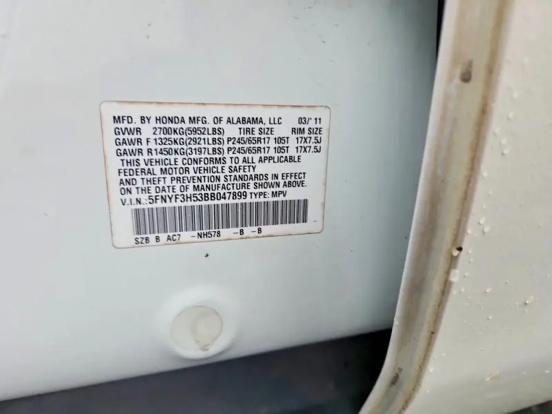 2011 HONDA PILOT   