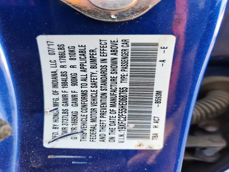 2017 HONDA CIVIC LX  