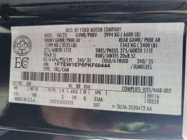 2023 FORD F150 SUPERCREW  