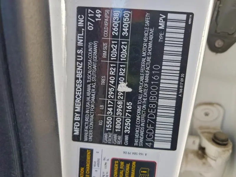 2018 MERCEDES-BENZ GLS 550 4MATIC  