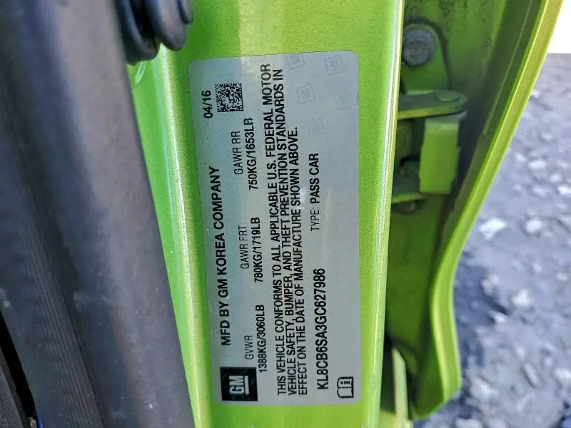 2016 CHEVROLET SPARK LS  