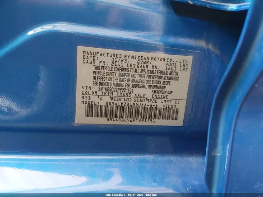 2023 NISSAN SENTRA SV XTRONIC CVT