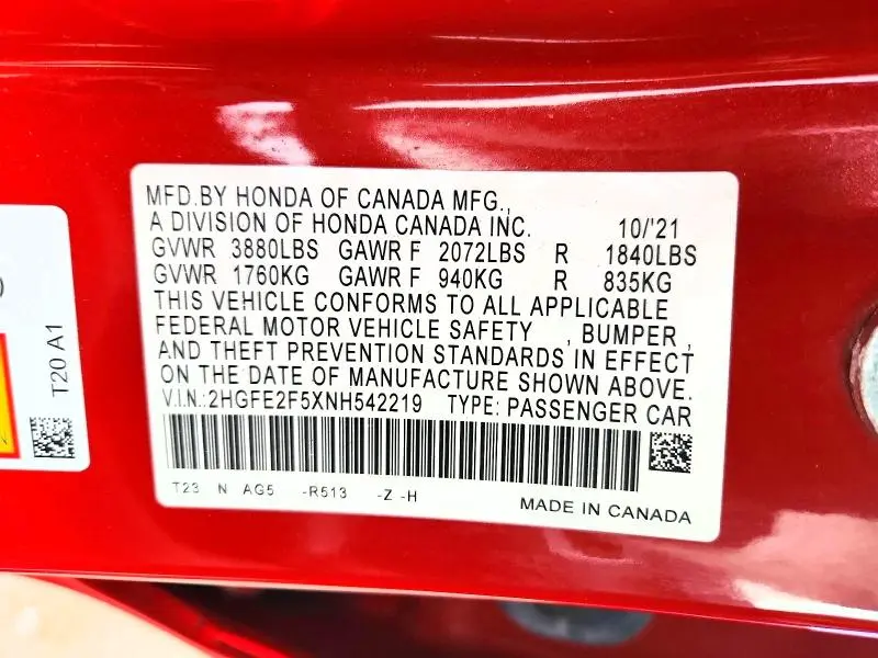 2022 HONDA CIVIC SPORT  