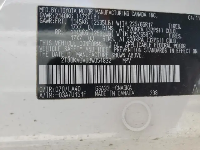 2011 TOYOTA RAV4 LIMITED