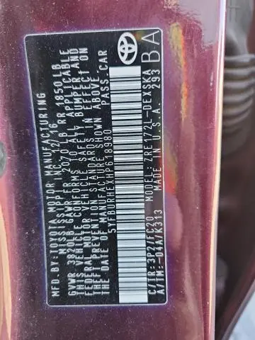 2017 TOYOTA COROLLA L  