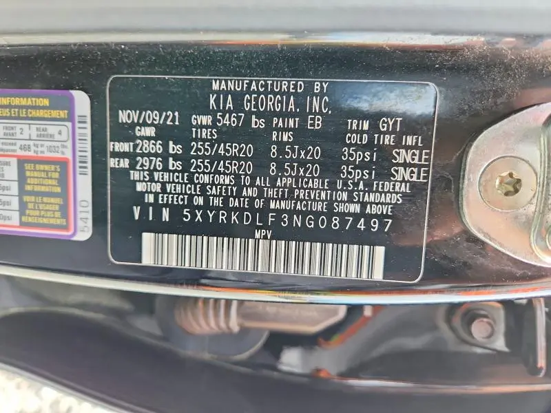 2022 KIA SORENTO SX  