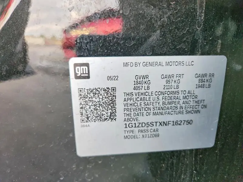 2022 CHEVROLET MALIBU LT  