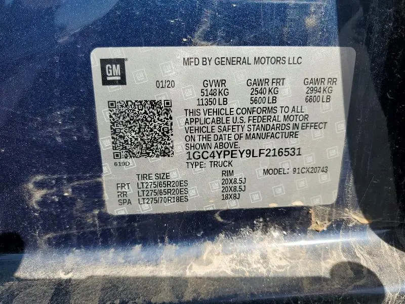 2020 CHEVROLET SILVERADO K2500 HEAVY DUTY LTZ  