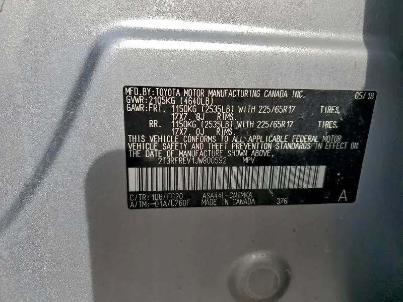 2018 TOYOTA RAV4 ADVENTURE  