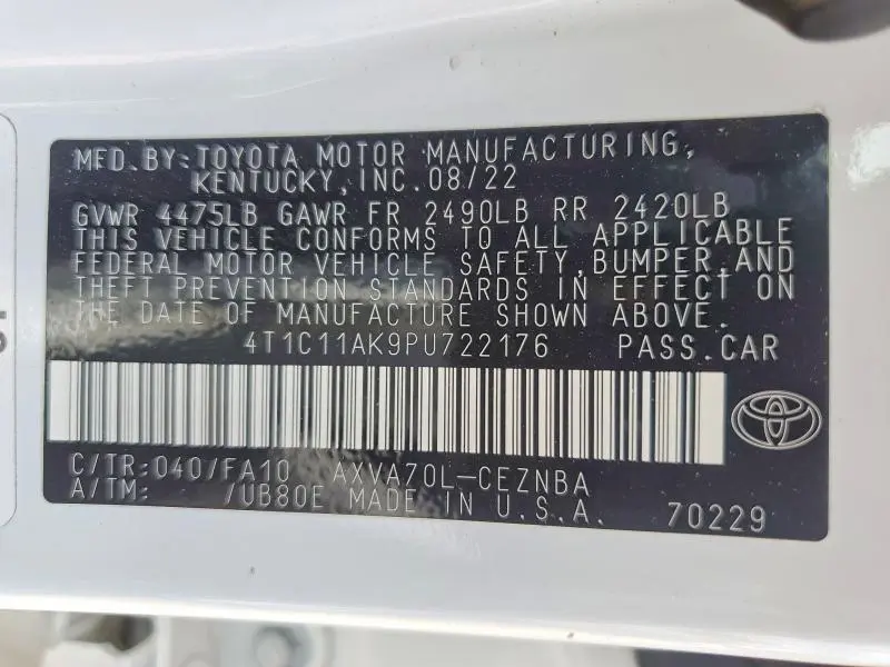 2023 TOYOTA CAMRY LE  