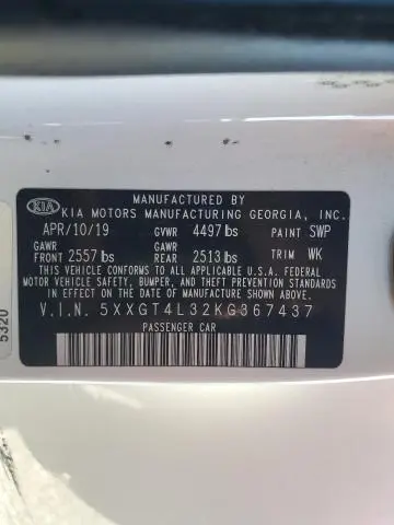 2019 KIA OPTIMA LX  