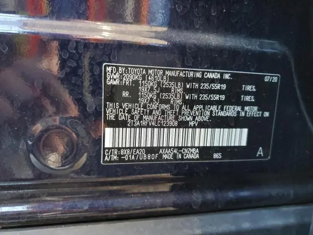 2020 TOYOTA RAV4 XLE PREMIUM  