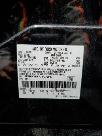 2018 FORD EDGE TITANIUM  