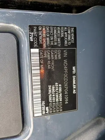 2019 MERCEDES-BENZ SPRINTER 2500/3500  