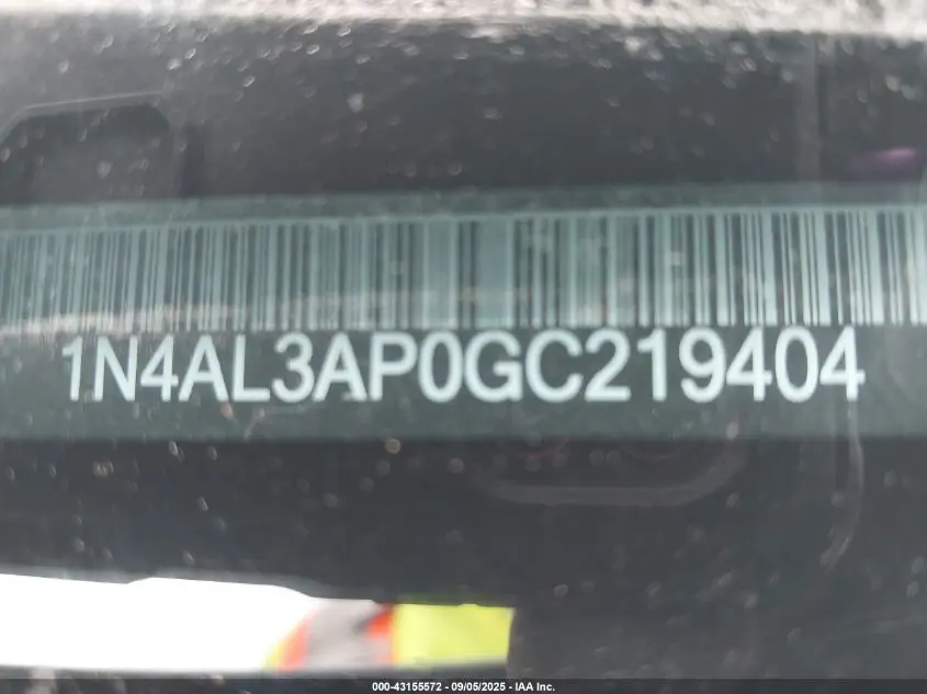 2016 NISSAN ALTIMA 2.5/2.5 S/2.5 SL/2.5 SR/2.5 SV